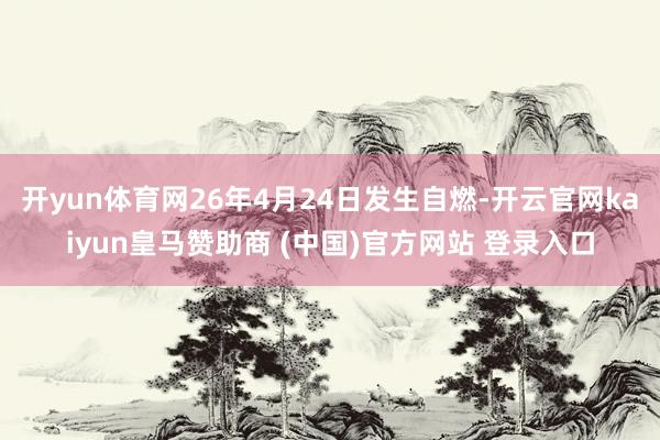 开yun体育网26年4月24日发生自燃-开云官网kaiyun