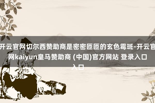 开云官网切尔西赞助商是密密匝匝的玄色霉斑-开云官网kaiyu